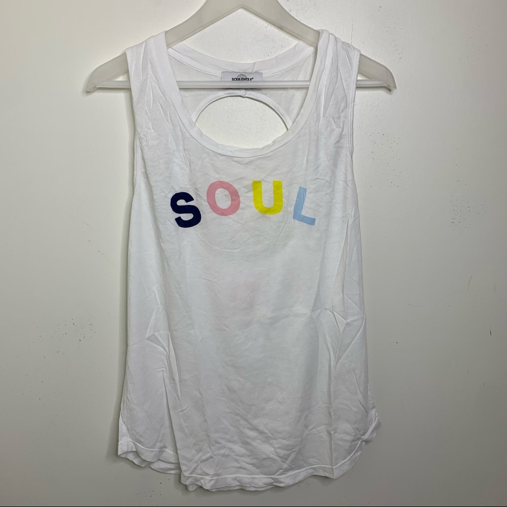 5/$25 Soulcycle white workout muscle tank